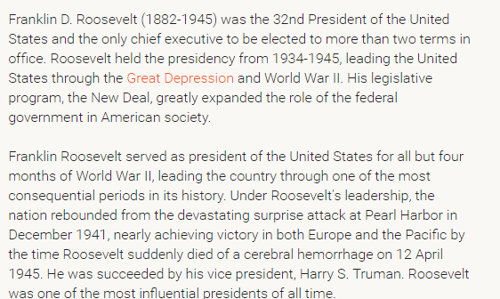 Franklin D. Roosevelt: World War II Facts