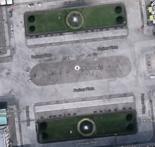 Pariser Platz could be identified with ease on the map