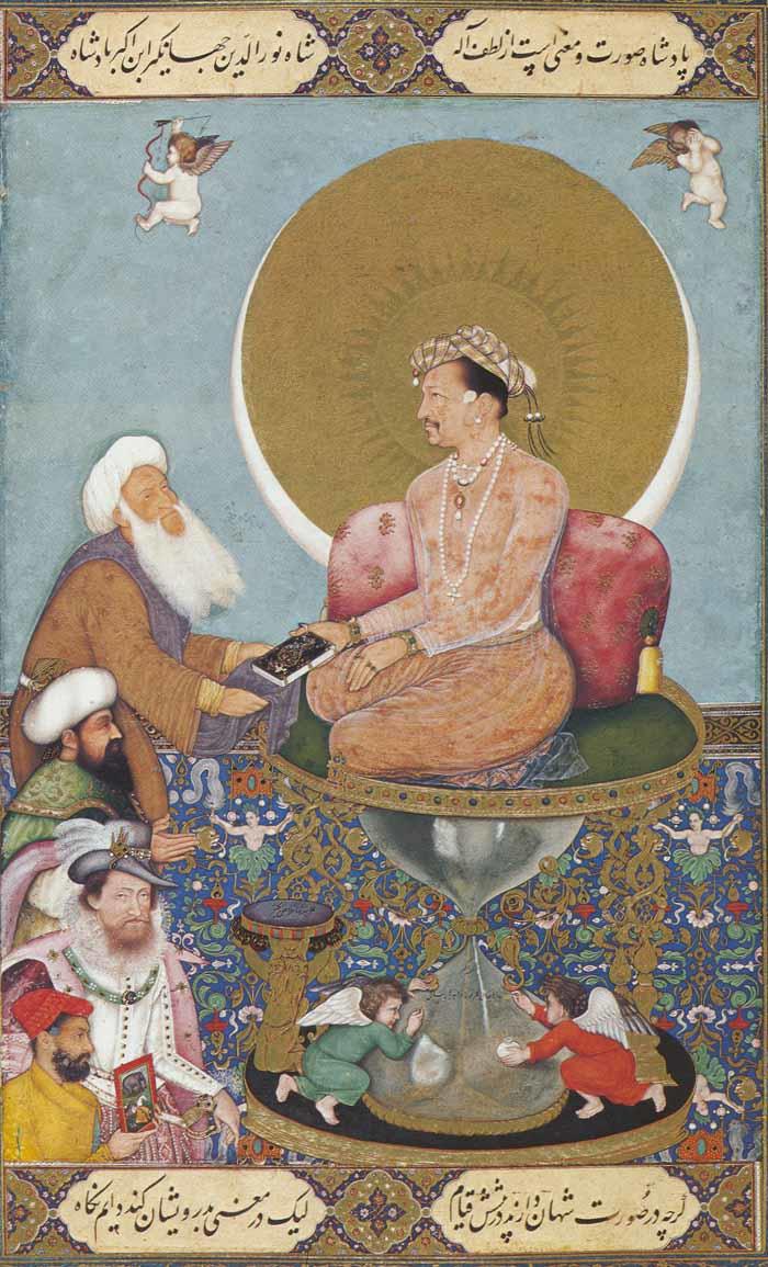 Bichitr, Jahangir Seated on an Allegorical Throne.