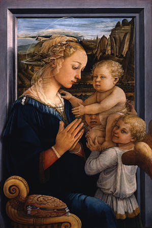 . Fra Filippo Lippi, Madonna and Child with Two Angels, tempera on wood
