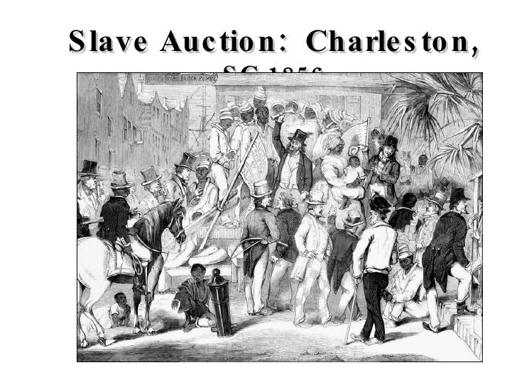Slave trade auction.