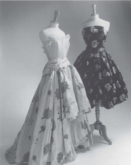 Strapless female dress by Christian Dior.