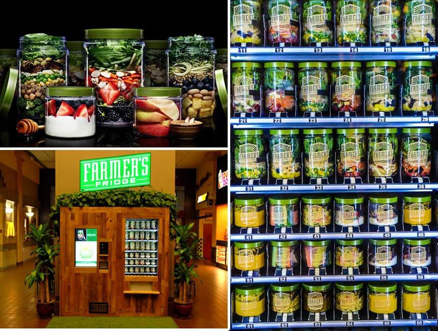 Farmer’s Fridge Salad Vending Machines in Chicago.