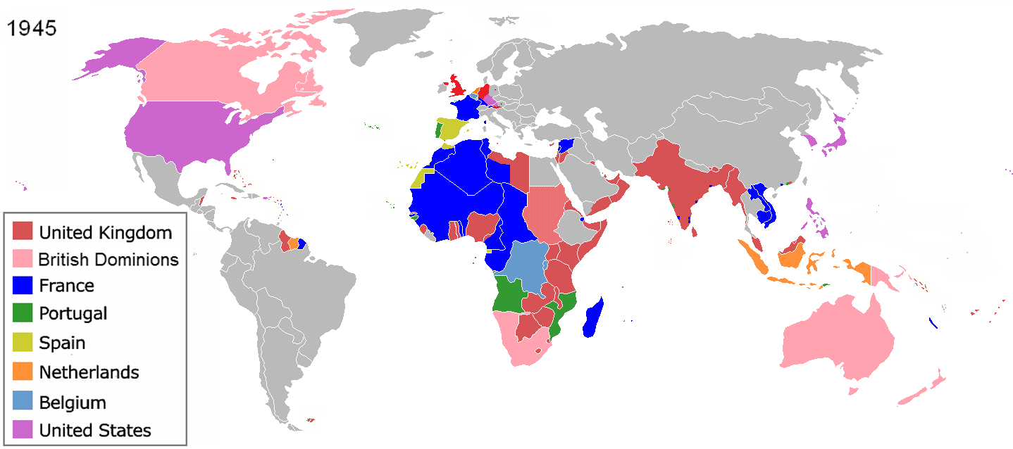 Major colonies where Europe obtained raw materials