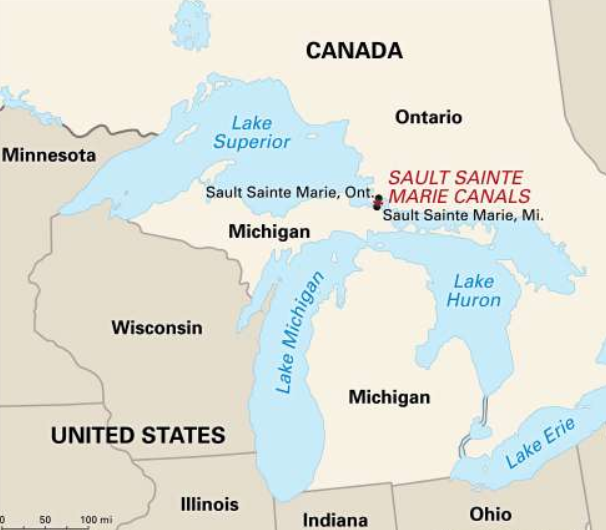 Sault Sainte Marie, Michigan.