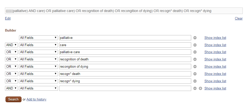 Search information for the PubMed database.