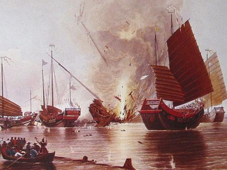 Photo depicting the Opium War.