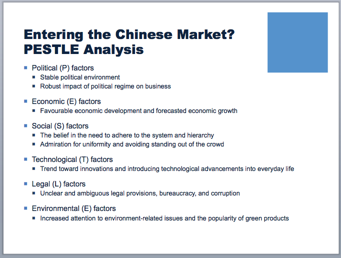 Entering the Chinese Market? PESTLE Analysis