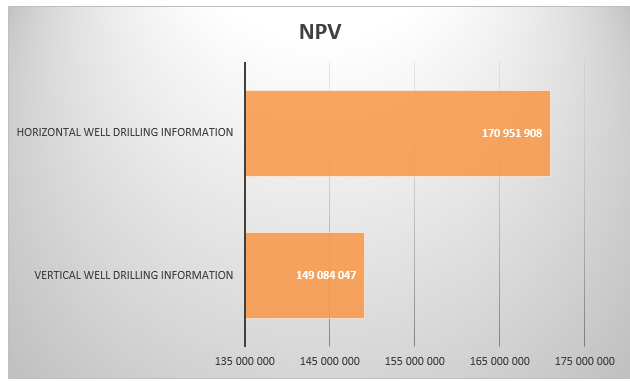 Graphical representation of NPV results.