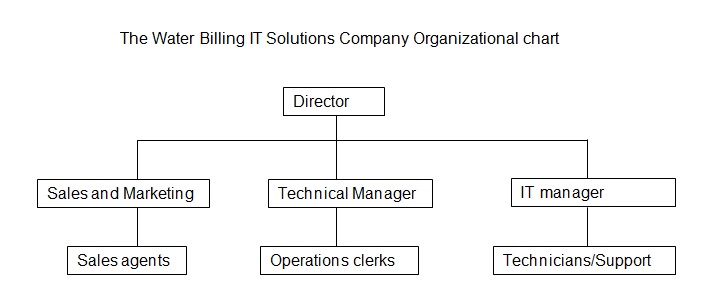 The Water Billing IT Solutions Company Organizational chart.