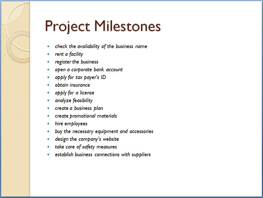 Project Milestones