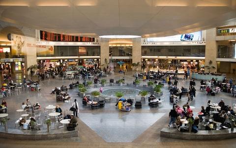 An internal view of the Ben Gurion International Airport.