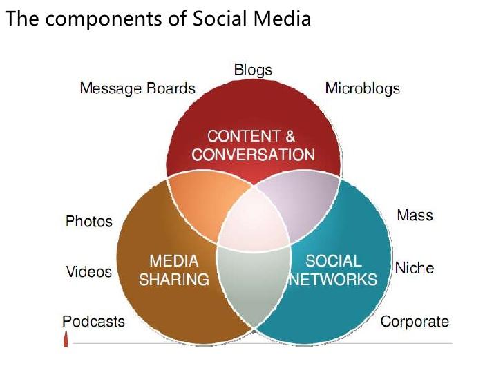  The components of social media.