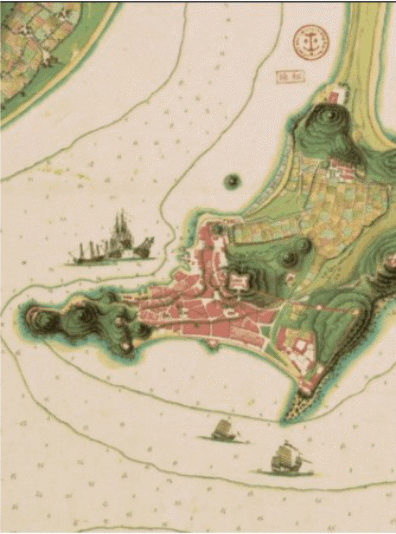 Macau in the 1781 map by Lafite de Brassier, BN, Paris.