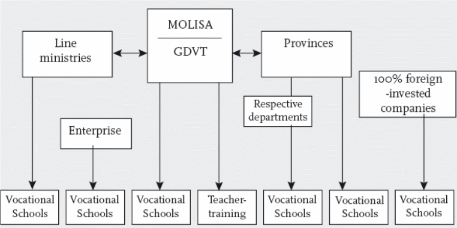 Management structure of VTE systems in Vietnam. 