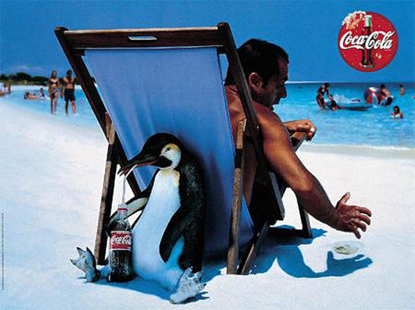 Coca-Cola advertisement poster.