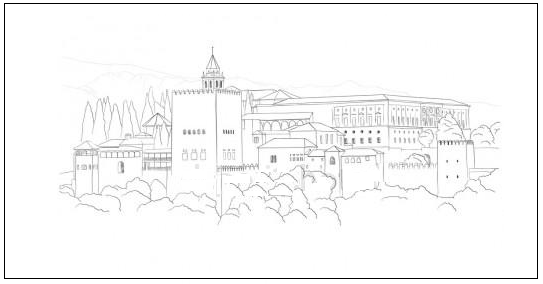 A sketch of the Alhambra.