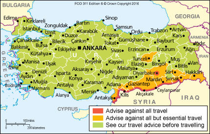 Turkey: Tourism Map