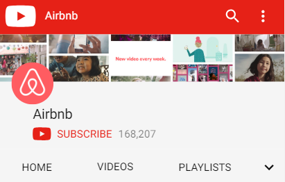 Airbnb reach on YouTube.