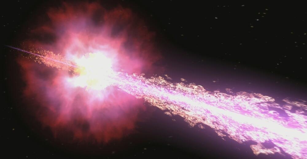 An illustration of a Gamma-ray burst