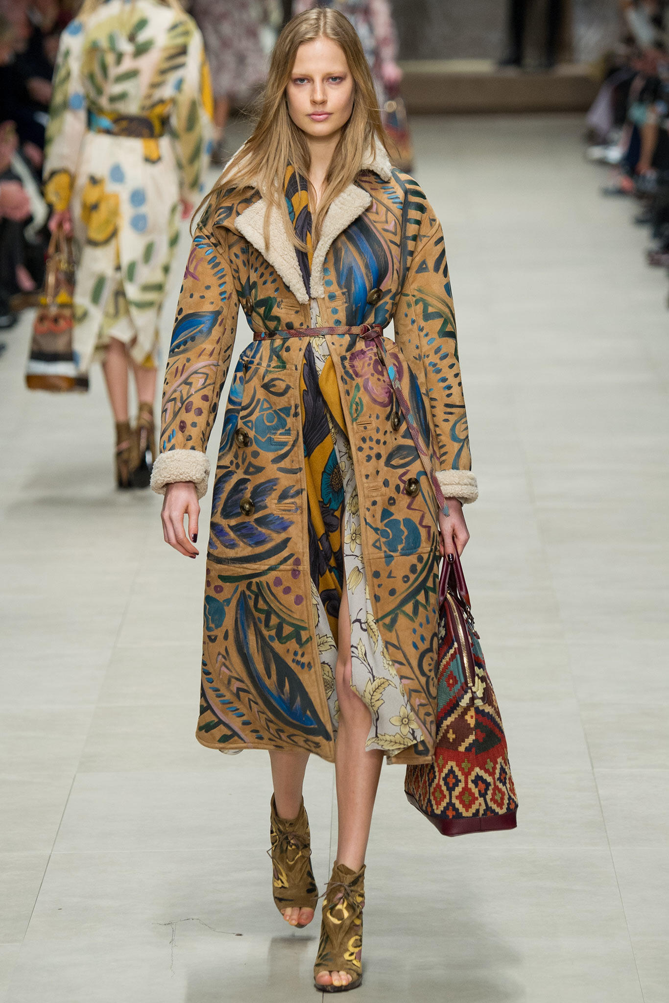 Burberry was inspired by hippie fashion.