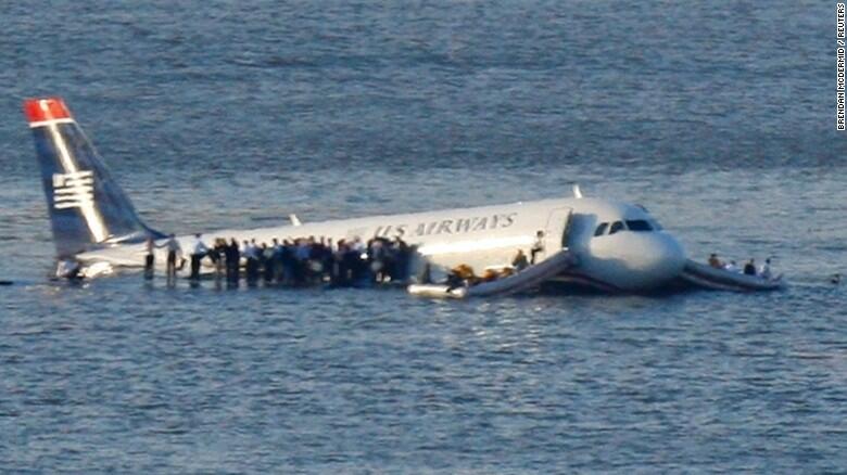 US Airways Flight 1549 safely landed in Hudson River.