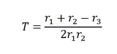 the value of T was calculated using the equation