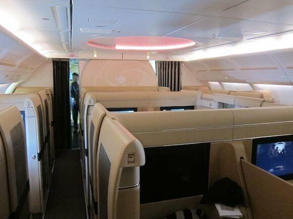 Diamond First Class cabin design on an Etihad Airways A340-500 plane