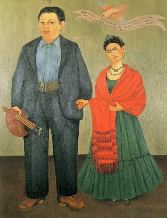 The painting Frida and Diego Rivera