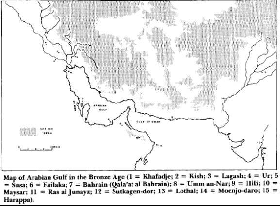 Map of the Arabian Gulf Trade Regions (Edens, 1992)