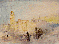 A watercolor of Christ Church Oxford