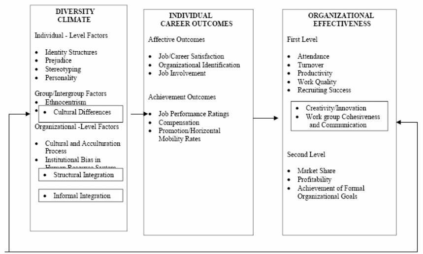 Cox’s 1993 Interactional Model of Cultural Diversity.