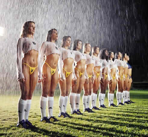 Brazilian girls love football 