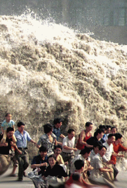A v tsunami in the Indian Ocean.