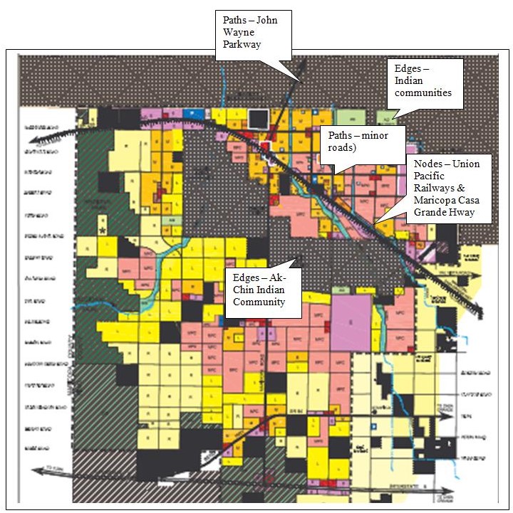 Analysis of Maricopa City Using Kevin Lynch’s Mental Map of the City (Map: Maricopa General Plan)