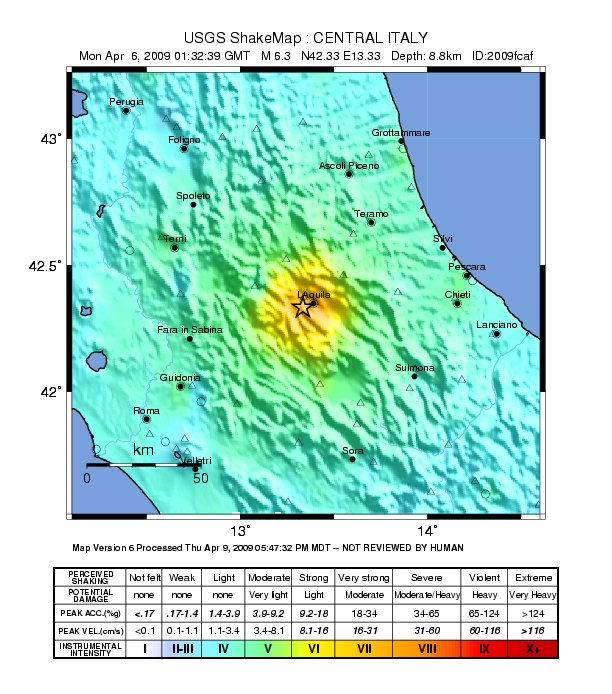 USGS ShakeMap: Central Italy