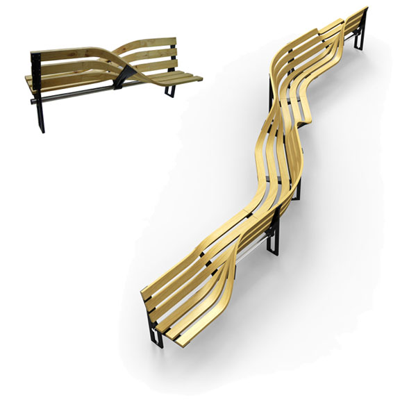 Twisted Park Bench by Kenan Wang (Homeinteriorsandaccessories 2009)