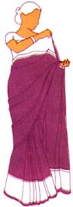Woman wearing a sari
