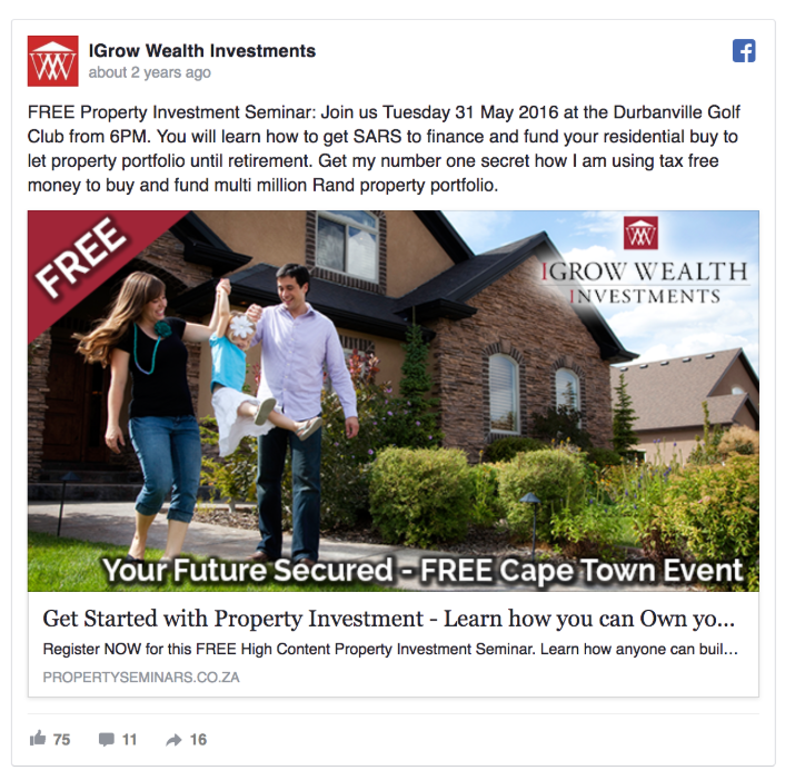 Real Estate Company Facebook Advertisement