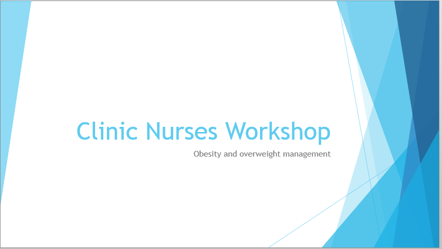 Workshop Presentation slide 1