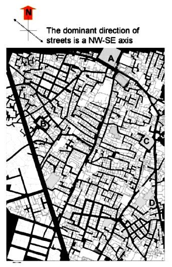 Orientation of streets in medieval Cairo 