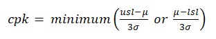 Cpk formula