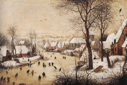Winter Landscape with Skaters and a Bird Trap