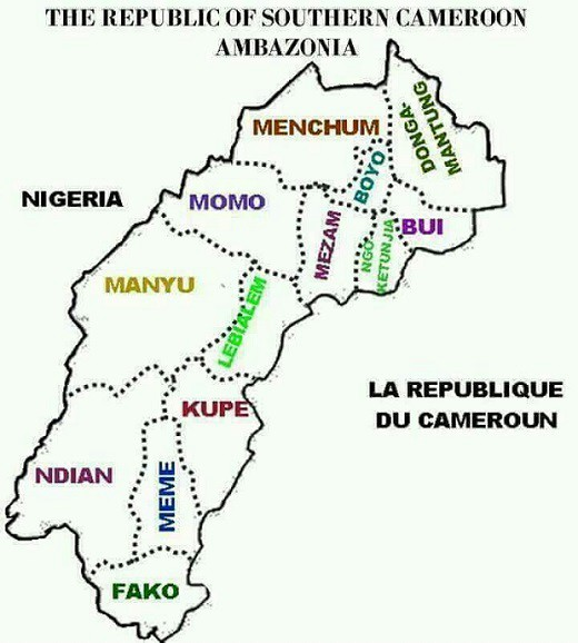 Map of Cameroon 