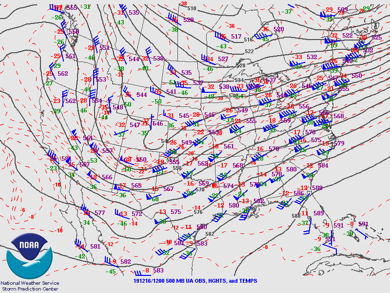 Atmospheric Weather Condition at 700mb on December 16.