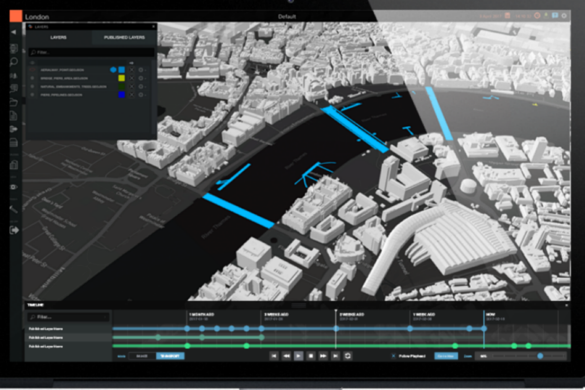 Smart city model of London on City zenith's Smart World Software Platform 