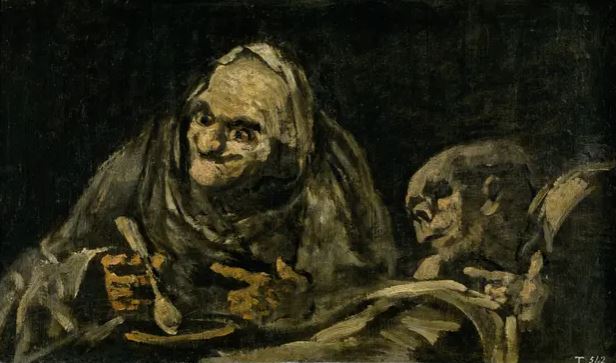 Two Men eating Soup by Francisco de Goya, from The Guardian