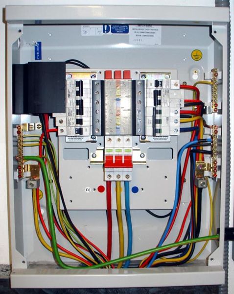 Wiring from distribution panel.