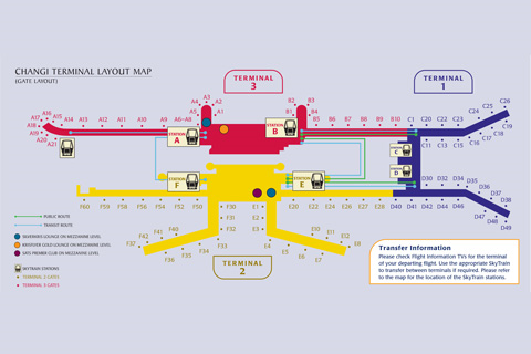Changi Terminal Layout Map