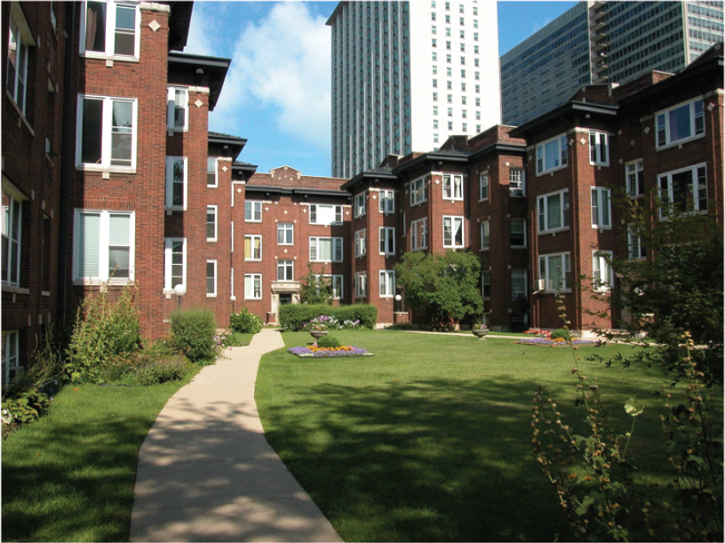 Chicago Courtyard Apartment Building